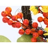 Rudens rotango vainikas priekinėms durims su chrizantemų uogomis, rudens lapų dekoracijos rudens durų vainikui, durų dekoracija, rudens dekoracija Helovinui, Padėkos dienai, derliaus namams lauke