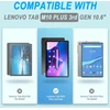 Rudos spalvos dėklas Lenovo Tab M10 Plus 3rd Gen 10.6 colių 2022 planšetiniam kompiuteriui Tb125fu / Tb128fu, Pu odos apsauginis knygos tipo dėklas su stovo funkcija ir dokumentų skyreliais, skirtas Lenovo M10 Plus (3rd Generation) 10.6"