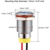 Runcci-yun 10 vnt. 12v-24v 12 mm 1/2 colio Led metalinis indikatorius, atsparus vandeniui signalinis žibintas, Led panelės montavimo indikatorius (žalias × 5 mėlynas × 5)