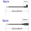 Runcci-yun 12 vnt. Usb C pigtail kabelis 5 V / 2 A 90 laipsnių Usb C maitinimo tuščias kabelis Pigtail 22 Awg Usb C kištuko lizdas 2 kontaktų litavimo „pasidaryk pats“ pigtail kabelis, skirtas Usb įrenginių taisymui „pasidaryk pats“ kabelis (30 cm)