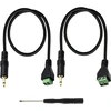 Runcci-yun 3.5mm Ts mono garso kabelis, 2 vnt., 27 cm, paauksuotas