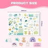 Ruzister 4 lapai po 215 lipdukų kūdikių albumui, lipdukai vaikams ir kūdikių nuotraukų albumams, 8 lapai din a4 „pasidaryk pats“ scrapbooking lipdukai dizainui, kūdikių iškarpų albumo lipdukai