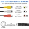 S-video 4-pin į 3 Rca Av moteriškas kabelis, 0.3m