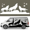 Šablonas automobiliui Camper Grafika Wilk Wolf Wild Nature 43x109