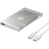 Kietasis diskas Sabrent itin plonas usb 3.0 į 2.5 colio sata išorinis aliuminio kietojo disko dėklas [sidabro aliuminio apdaila] (ec-um30)