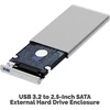 Kietasis diskas Sabrent itin plonas usb 3.0 į 2.5 colio sata išorinis aliuminio kietojo disko dėklas [sidabro aliuminio apdaila] (ec-um30)