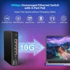 Šakotuvas 10g Poe jungiklis su 4 Poe prievadais ir 1 Uplink prievadu