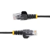 Šakotuvas Startech.com 3m cat6 kabelis - plonas cat6 pataisos kabelis - juodas - be užkabinimo rj45 jungtys - gigabitinis eterneto kabelis - 28 awg