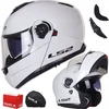 Šalmas motociklininko Ls2 Ff908 Strobe Ii, baltas, Ece 22.06 P/j