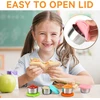 Salotų padažo indelis, 4 vnt., 50 ml nerūdijančio plieno padažo indelis, nepralaidūs maži indeliai su silikoniniu dangteliu, kempingo padažo indelis užkandžiams, padažams, užpilams ir prieskoniams