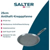Salter bw13656geu7 25 cm keptuvė blynams - marblestone nelipni keptuvė, be pfoa, lengvai valoma, minkšta rankena, keptuvė blynams, kaltas aliuminis, tinkama indukcinėms viryklėms, omletams, čapati
