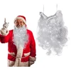 Santa barzda, 40 g santa barzdos perukas santa kaukė vyriškas kostiumas suaugusiųjų santa barzdos rinkinys kalėdinė barzda santa kostiumas balti aksesuarai, kalėdiniams aksesuarams (40 cm)