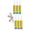 Saratoga Sil3004 universalus silikoninis hermetikas, atsparus pelėsiui, acetatinis skersinis susiejimas su patobulinta formule, 280 ml (6, skaidrus)