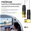 Sateli­tinės Antenos Kabelis 4m, Hdtv 4k/3d, 135 Db, 2x F-jungtis, Baltas