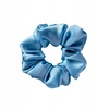 Satino scrunchie plaukų gumelė žydra