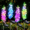 Saulės energijos lauko šviestuvų rinkinys Gėlės, 4 vnt., 80 LED, IP65