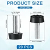 Savita, 20 vnt. reguliuojamų baldų kojelių, 6,35 mm - 508 mm, reguliuojami baldų lygintuvai, galvanizuoto plieno slystuvai, baldų išlyginimo kojelės stalui, kėdei, spintelei, terasos baldų kojoms