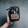 Sayram Sp2/sp3 edc dėklas-organizuotojas, mini krepšys vyrams, edc organizuotojas mažas krepšys vyrams su velcro užsegimu, mažas įrankių krepšys su d-žiedu, elastinis organizatoriaus universalus krepšys