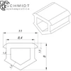 Schmidt systemprofile 10 m guminė juosta oranžinė groove 8 t-formos griovelis guminė juostelė dangtelio profilis apsauginis profilis aliuminio profilio priedai
