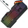 Schwaiger Gt108 žaidimų klaviatūra Pc kompiuterio klaviatūra Rgb apšvietimas Anti-ghosting klavišai Qwertz išmaniojo telefono laikiklis riešo atrama daugialypės terpės valdymas vaivorykštės spalvos