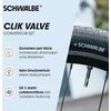 Schwalbe Clik Valve - dviračio ventilio priedas - Dv-scv konvertavimo rinkinys (tik ventiliai)