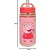 Scooli Peppa Pig gertuvė vaikams su paveikslėliu - plastikinė gertuvė be Bpa - apie 500 ml talpos - su integruotu šiaudeliu - idealiai tinka darželiui ir mokyklai