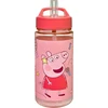 Scooli Peppa Pig gertuvė vaikams su paveikslėliu - plastikinė gertuvė be Bpa - apie 500 ml talpos - su integruotu šiaudeliu - idealiai tinka darželiui ir mokyklai