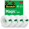 Scotch Magic Tape - 4 ritinėliai 19 mm × 33 m - nematoma lipni juosta bendros paskirties remontui, ženklinimui ir dokumentų sandarinimui