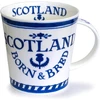 Scotland Born & Bred porcelianinis arbatos/kavos puodelis Cairngorm, mėlynas ir baltas, 10,4 cm, 0,48 litro