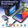 Atminties kortelė Sd kortelių skaitytuvas, skirtas iphone, 3 viename adapteris su dvigubu kortelių lizdu atminties kortelių skaitytuvas kortelių adapteris su pd prievadu, micro sd kortelių kameros kortelių skaitytuvo adapteris su tf/sd, skirtas iphone 14/13/12/11/x/xs/xr