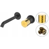 Sea-horse Ove Juodas Gold Juodo ir aukso spalvos sieninis praustuvo maišytuvas 20x10 cm