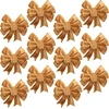 Sea Team 12 vienetų didelių kalėdinių kaspinų rinkinys eglutei, 15 cm minkšto aksomo kalėdinės dekoracijos ir vainiko priedai (khaki)