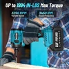 Seesii 21 V akumuliatorinis suktuvas su maksimaliu 220 N.m sukimo momentu, 1/4 colio akumuliatorinis suktuvas su dviem 4.0 Ah baterijomis, 0-3250 Rpm reguliuojamas greitis, 10 antgalių rinkinys