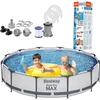 Šeimos karkasinis GARDEN baseinas, BESTWAY filtro siurblys