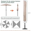 Sekey® uždangalas skėčiams, kurių skersmuo 2 m, dydis 2 × 1,5 m / 2 × 1,25 m, 100% poliesteris, atsparus vandeniui, vėjui, plyšimui, smėlio spalvos, 140 x 25,5/27 cm