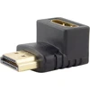 Seki hdmi kampinis adapteris 90° grand angled - hdmi male į hdmi female - 4k 3d 1080p full hd; paauksuoti kontaktai; kampinis adapteris; kampinis kištukas