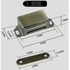 Selyse magnetiniai spynų magnetai spintelėms, stiprūs 14 kg magnetiniai užraktai, nerūdijančio plieno stalčiai, magnetinis durų pritraukėjas, magnetas baldams ir balkonų durims, bronziniai (4 vnt.)
