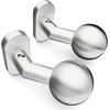 Sempro 2 besisukančios rutulinės rankenėlės ant 70 x 32 mm ovalios rozetės, pagamintos iš nerūdijančio plieno, skirtos sodo vartams, lankstus varžtų atstumas nuo 45 iki 50 mm