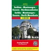 Serbija - Juodkalnija - Kosovas - Šiaurės Makedonija, Automobilių žemėlapis 1:500 000 (freytag & berndt Auto + Freizeitkarten)