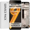 Service pack ekranas skirtas realme 9 4g rmx3521 rėmelis + nemokamas vadovas