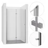 Sevente Dušo durys nišai sulankstomos 70cm chromuotos walk-in kabina stiklas sienelė