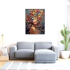 Shegzhuc 40 x 50 cm kvadratinių akmenų deimantų tapyba moteris su skrybėle deimantų tapybos paveikslai moterys su drugelio skrybėle mozaikos deimantų tapybos meno siuvinėjimo kryželiu paveikslai dovana sienų dekoravimui
