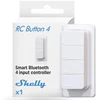 Shelly Blu Rc Button 4, nuotolinio valdymo pultas su bluetooth ryšiu ir magnetiniu laikikliu, scenos aktyvavimas, lengvas valdymas, kelių paspaudimų veiksmo paleidiklis, beacon režimas, alexa ir google, reikalingas bluetooth gateway
