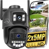 Shelly Heelly Ip wifi dviguba pasukama kamera 2x5mp zoom fhd su judesio aptikimu