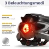 Shinmax dviračio šalmas su led lempute, ce sertifikatai, specializuotas dviračio šalmas su saugos lempute, skirtas kalnų ir plento dviračiams, vientisas dviračio šalmas, skirtas suaugusiems, su nuimamu skydeliu ir pamušalu