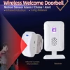 Shop Store pasveikinimo durų skambučio durų jutiklis belaidis namų apsaugos infraraudonųjų spindulių pir judesio jutiklio skambutis įėjimo signalizacijos sistema 36 melodijos ir led indikatoriai ilgo nuotolio