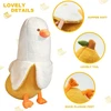 Shownicer pliušinis žaislas bananinė antis, kawaii antis, minkštas žaislas bananas, pliušinė pagalvėlė, minkštas žaislas, dekoratyvinė pagalvėlė, dovana vaikams, mergaitėms, berniukams, 30 cm