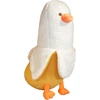 Shownicer pliušinis žaislas bananinė antis, kawaii antis, minkštas žaislas bananas, pliušinė pagalvėlė, minkštas žaislas, dekoratyvinė pagalvėlė, dovana vaikams, mergaitėms, berniukams, 30 cm