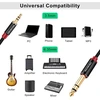 Shuliancable 3.5 mm į 6.35 mm jack audio kabelis, male to male stereo audio aux kabelis gitarai, mikšeriui, mikrofonui, įrašymo įrenginiui, nešiojamam kompiuteriui, stiprintuvui ir kt. (1 m)