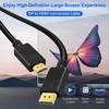 Shuliancable Displayport į Hdmi kabelis, didelės spartos paauksuotas 4k Displayport (dp) į Hdmi kabelis, suderinamas su Lenovo, Dell, Hp, Asus (1.8m)